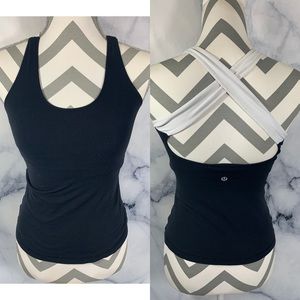 Lululemon black crisscrossed white back s. 4